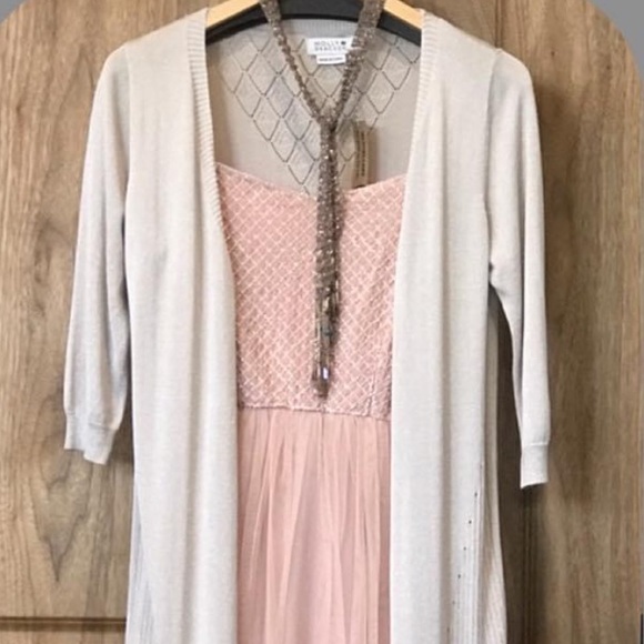 NWT Adorable Champagne Blush Tulle Dress - Picture 2 of 4